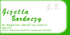 gizella barkoczy business card